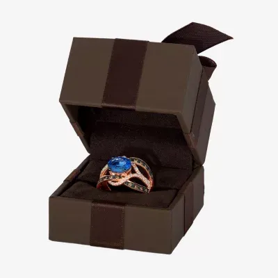 Le Vian® Ring featuring 1  3/4 CT. T.W. Blueberry Tanzanite® 1/3 Chocolate Diamonds® 1/5 Nude Diamonds™ set 14K Strawberry Gold®
