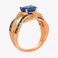 Le Vian® Ring featuring 1  3/4 CT. T.W. Blueberry Tanzanite® 1/3 Chocolate Diamonds® 1/5 Nude Diamonds™ set 14K Strawberry Gold®