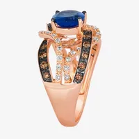 Le Vian® Ring featuring 1 3/4 CT. Blueberry Tanzanite® 1/3 Chocolate Diamonds® 1/5 Nude Diamonds™ set 14K Strawberry Gold®