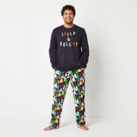 North Pole Trading Co. Mens Crew Neck Long Sleeve 2-pc. Matching Family Pant Pajama Set