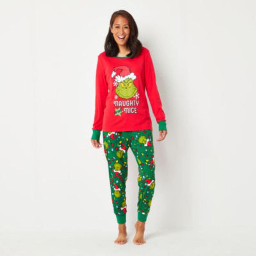 DR. SEUSS Womens Round Neck Long Sleeve 2-pc. Pant Pajama Set | Green Tree  Mall
