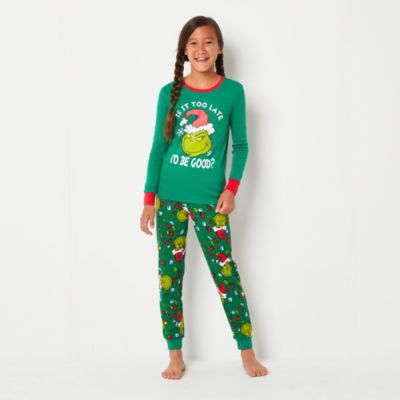 Kids Little & Big Unisex 2-pc. Dr. Seuss Grinch Christmas Pajama Set