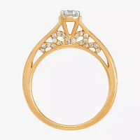 Womens 1 CT. T.W. Natural White Diamond 14K Gold Engagement Ring