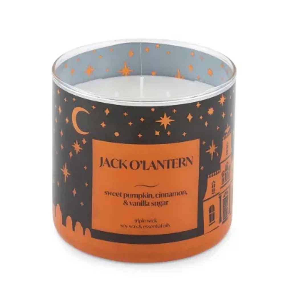 Distant Lands 14 Oz 3 Wick Jack-0-Lantern Scented Jar Candle