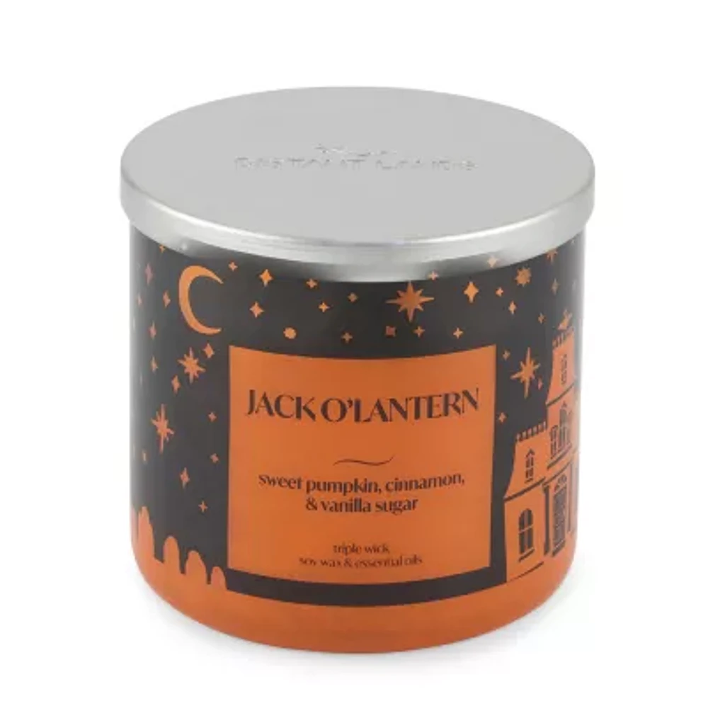 Distant Lands 14 Oz 3 Wick Jack-0-Lantern Scented Jar Candle