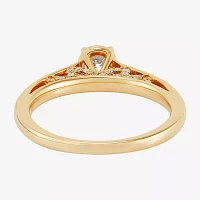 Womens 1 CT. T.W. Natural White Diamond 14K Gold Engagement Ring