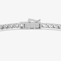 F / Si2) Womens 5 CT. T.W. Lab Grown White Diamond 10K White Gold 7.5 Inch Tennis Bracelet