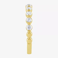 G / Si2) Womens 2 CT. T.W. Lab Grown White Diamond 10K Gold Round Side Stone Bridal Set