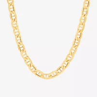 Made in Italy 10K Gold 22 Inch Semisolid Mariner Chain Necklace