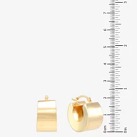 Womens 10K Gold 17mm Round Hoop Earrings