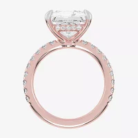 (G-H / Vs2-Si1) Womens 3 1/2 CT. T.W Lab Grown White Diamond 14K Gold Side Stone Engagement Ring