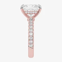(G-H / Vs2-Si1) Womens 3 1/2 CT. T.W Lab Grown White Diamond 14K Gold Side Stone Engagement Ring