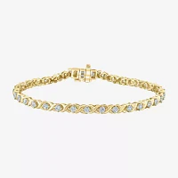 (H / I1) 2 CT. T.W. Lab Grown White Diamond 14K Gold Over Silver 7.25 Inch Tennis Bracelet