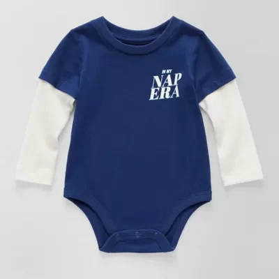 Okie Dokie Baby Boys Crew Neck Long Sleeve Bodysuit