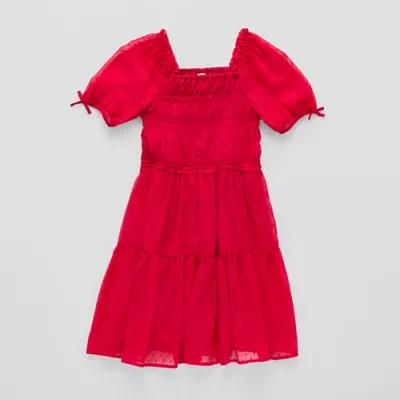 Thereabouts Little & Big Girls Short Sleeve A-Line Dress