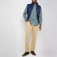 St. John's Bay Stretch Poplin Mens Classic Fit Long Sleeve Button-Down Shirt