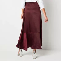 Ryegrass Womens High Rise Low Wrap Skirt