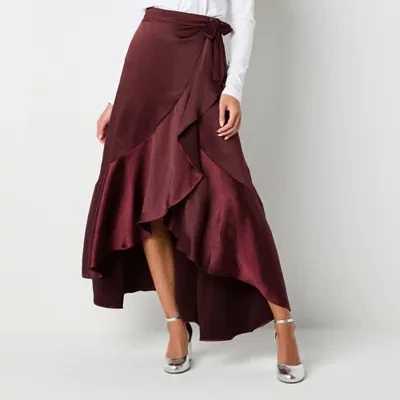 Ryegrass Womens High Rise Low Wrap Skirt