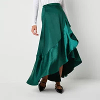 Ryegrass Womens High Rise Low Wrap Skirt