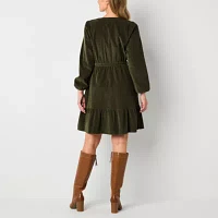 St. John's Bay Womens Long Sleeve Shift Dress