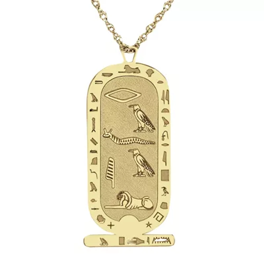 Personalized Hieroglyphic Pendant Necklace