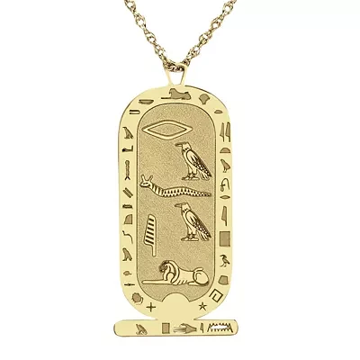 Personalized Hieroglyphic Pendant Necklace