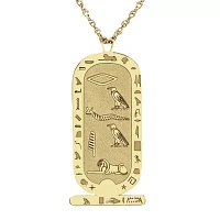 Personalized Hieroglyphic Pendant Necklace