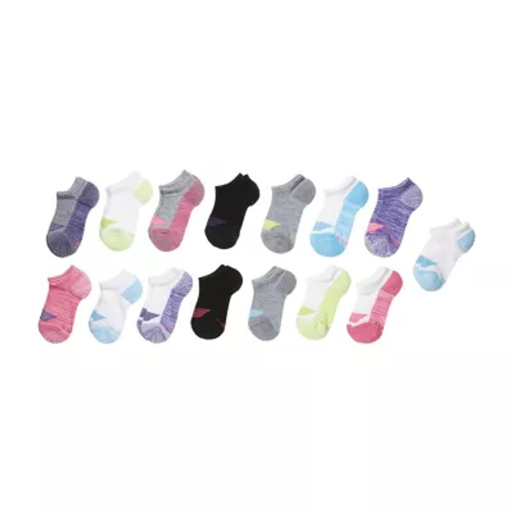 Hanes Big Girls 15 Pair Multi-Pack No Show Socks