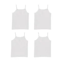 Hanes Ultimate EcoSmart Little & Big Girls 4 Pack Square Neck Camisole