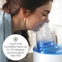 Crane 0.5 Gallon 2-In-1 Warm Mist Humidifier & Personal Steam Inhaler