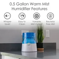 Crane 0.5 Gallon Warm Mist Humidifier