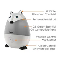 Crane Mini 0.5 Gallon Ultrasonic Cool Mist Humidifier