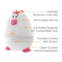 Crane Mini 0.5 Gallon Ultrasonic Cool Mist Humidifier - Unicorn