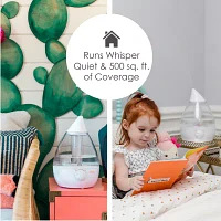 Crane Drop 1 Gallon Ultrasonic Cool Mist Humidifier - Clear/White