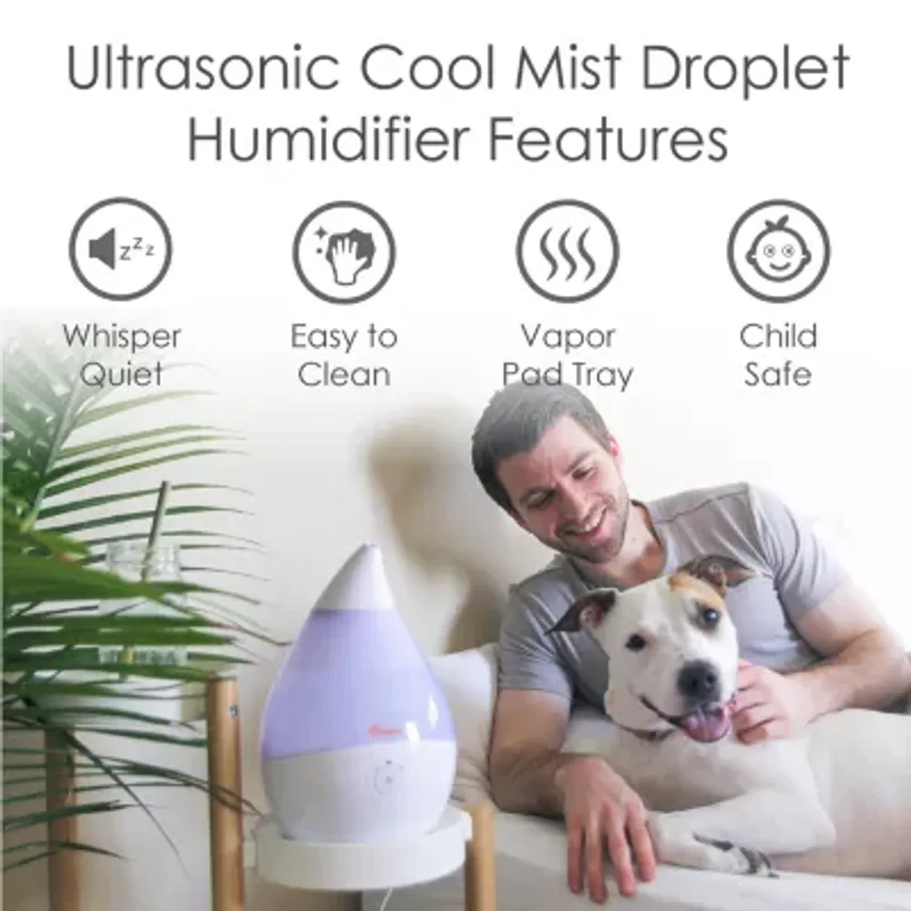 Crane Droplet 0.5 Gallon Ultrasonic Cool Mist Humidifier