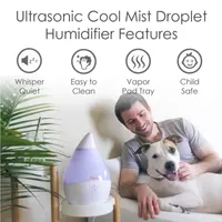 Crane Droplet 0.5 Gallon Ultrasonic Cool Mist Humidifier