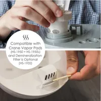 Crane Droplet 0.5 Gallon Ultrasonic Cool Mist Humidifier - Gray