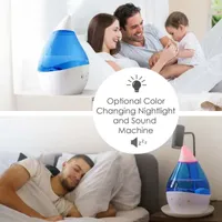 Crane 4-In-1 Top Fill 1 Gallon Cool Mist Humidifier with Sound Machine