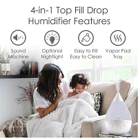 Crane 4-In-1 Top Fill 1 Gallon Cool Mist Humidifier with Sound Machine