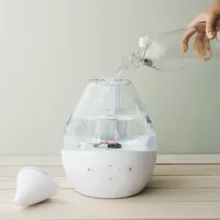 Crane 4-In-1 Top Fill 1 Gallon Cool Mist Humidifier with Sound Machine - Clear/White