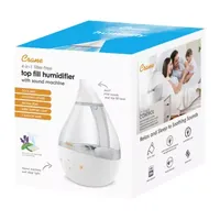 Crane 4-In-1 Top Fill 1 Gallon Cool Mist Humidifier with Sound Machine - Clear/White