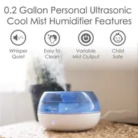 Crane Personal 0.2 Gallon Ultrasonic Cool Mist Humidifier - Blue/White