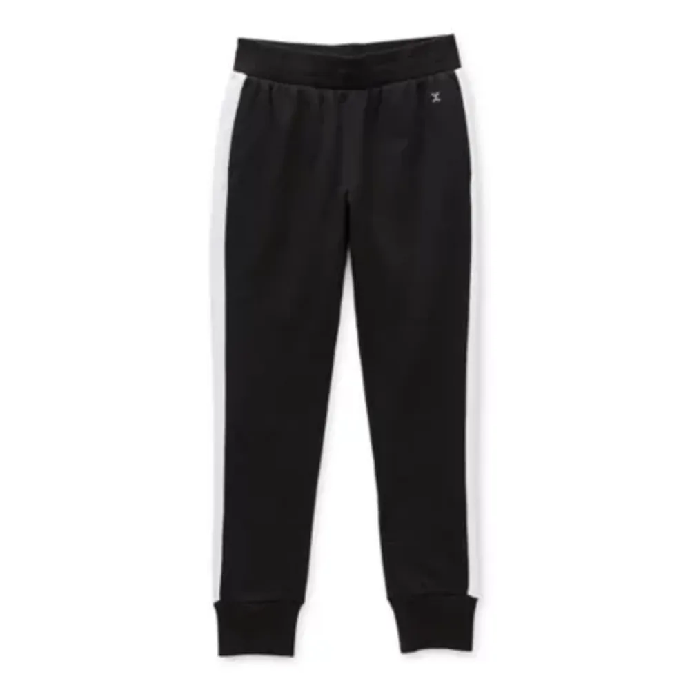 Xersion Little & Big Girls Quick Dry Jogger Cuffed Fleece Sweatpant