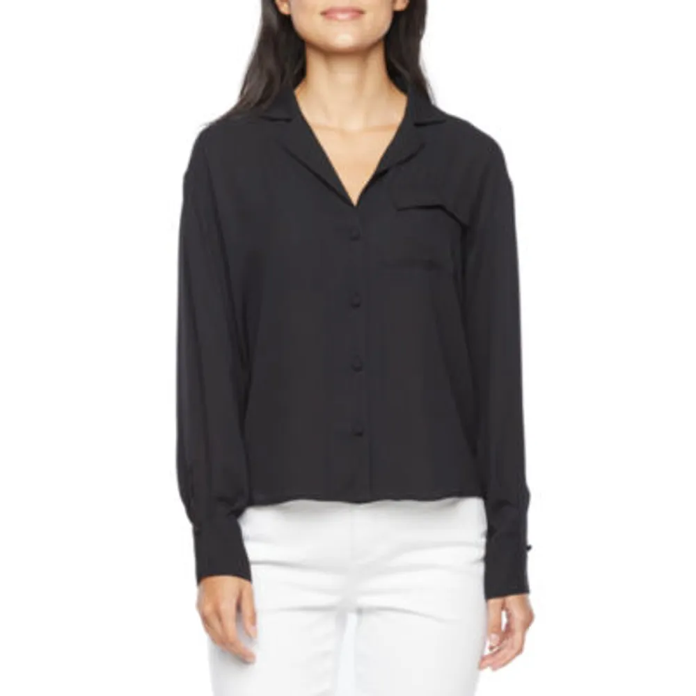 Worthington Womens Long Sleeve Regular Fit Button-Down Shirt