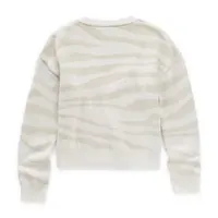 Thereabouts Little & Big Girls Long Sleeve Zebra Cardigan