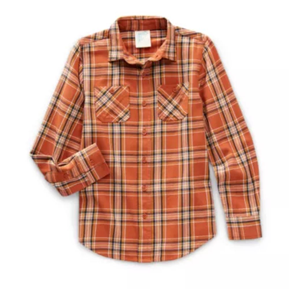 Thereabouts Little & Big Boys Long Sleeve Flannel Shirt