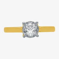 H-I / I1) Womens / CT. Lab Grown White Diamond 10K Gold Round Solitaire Engagement Ring