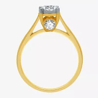 H-I / I1) Womens / CT. Lab Grown White Diamond 10K Gold Round Solitaire Engagement Ring