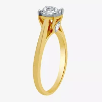 H-I / I1) Womens / CT. Lab Grown White Diamond 10K Gold Round Solitaire Engagement Ring