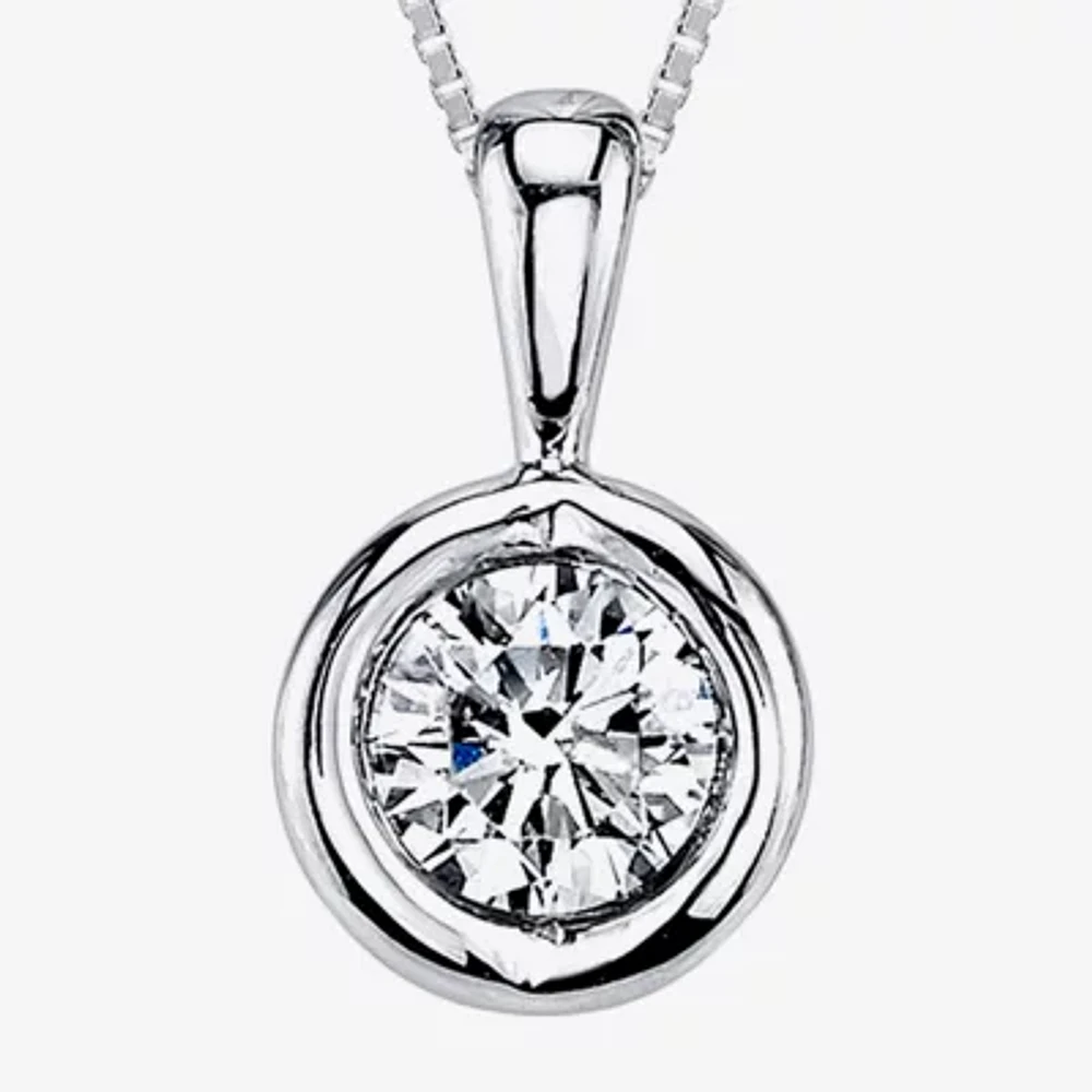 Sirena™ 1/12 CT. Natural Diamond 14K White Gold Pendant Necklace